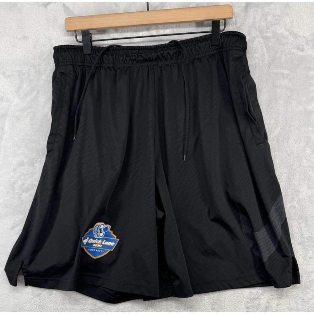 Nike Duke Blue Devils Team Issued 2017 Quick Lane Bowl Black Shorts 9" Mens 2XL